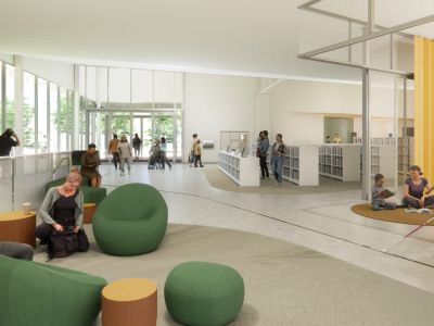 Upper Lobby and Library