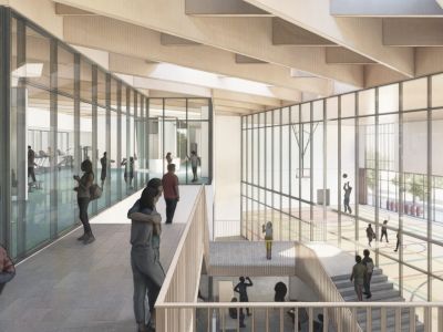 Fraser Mills Community Centre Lobby Balcony